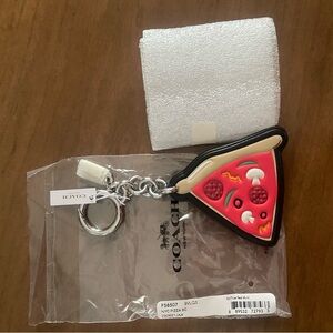 Coach Pizza Slice Keychain